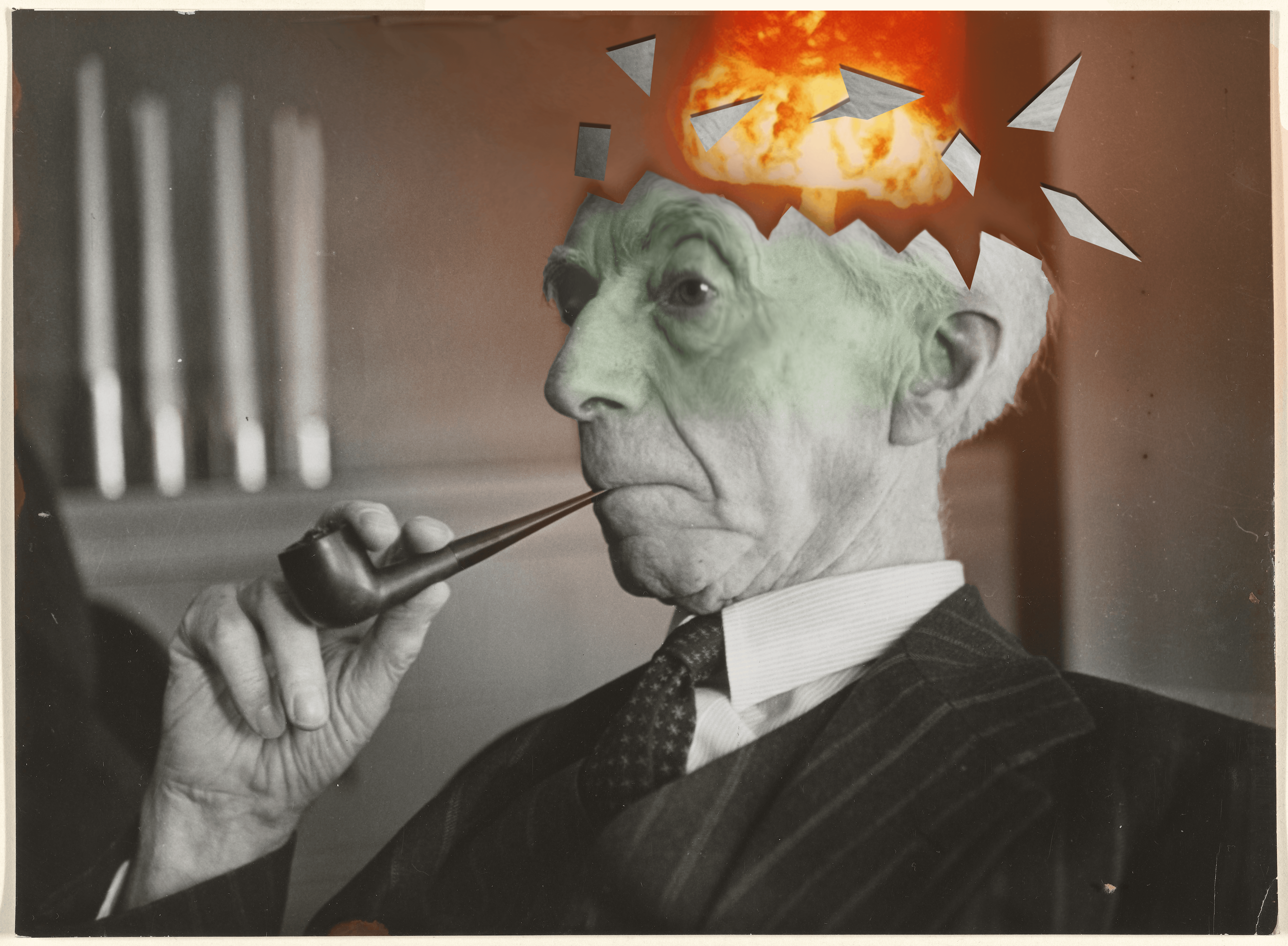 Bertrand Russell having an insight